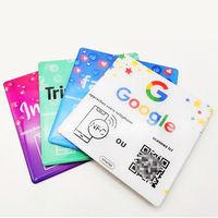 Carte NFC étanche en acrylique ou PVC avec code QR et URL mobile pour avis Google, autocollant de table pour commande de restaurant