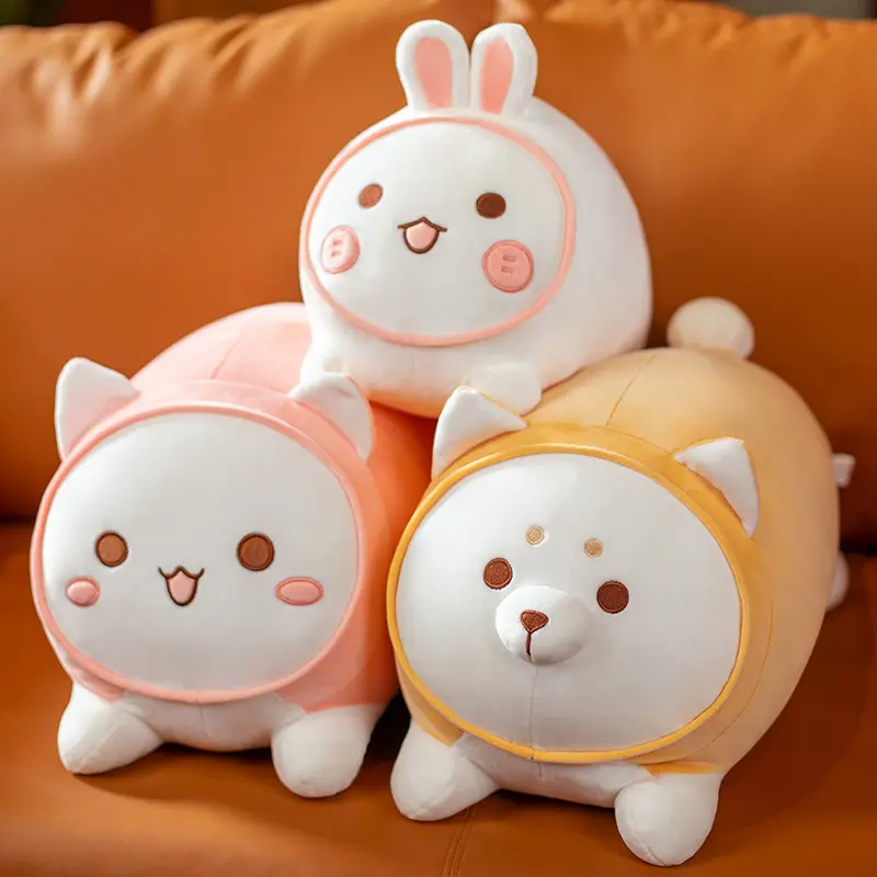 Cute fat house cat doll soft cute Shiba Inu bed sleeping pillow children rabbit doll cut plushies