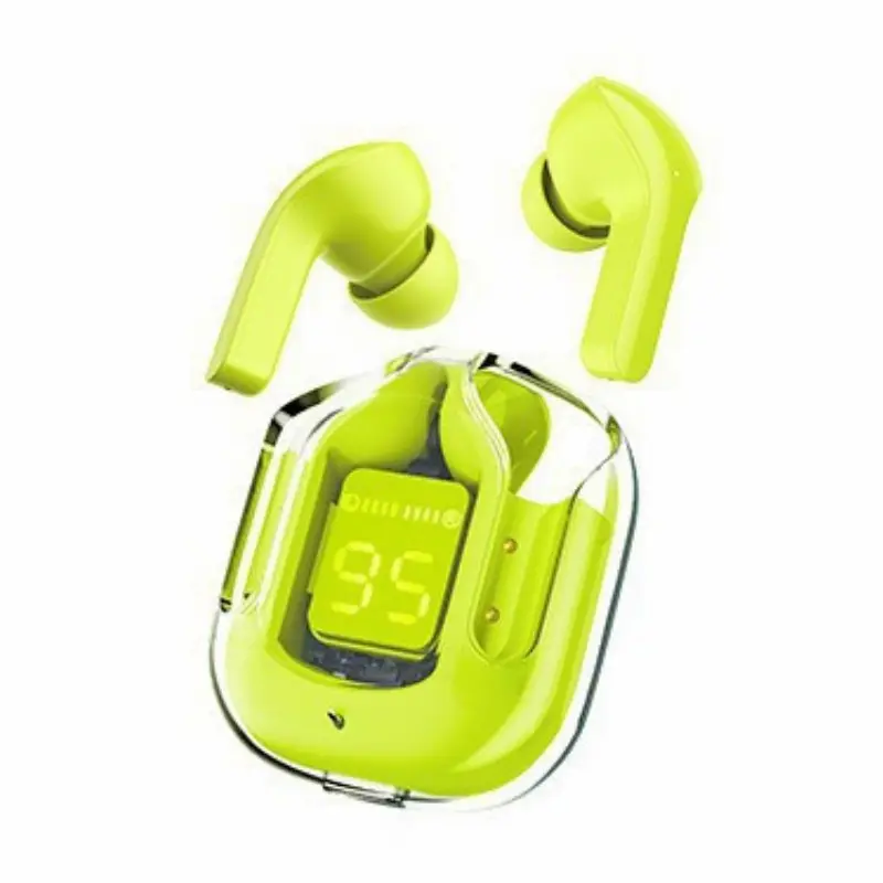 Yeni Air31 şeffaf Ultra uzun ömürlü dijital ekran kulak içi kulaklıklar gürültü iptal kablosuz Bluetooth kulaklık kulaklıklar