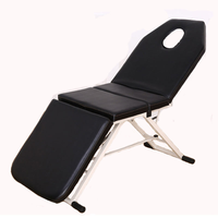 Fauteuil de massage pliable et réglable avec trou pour le visage, lit de spa portable pour salon de beauté et usage en tatouage