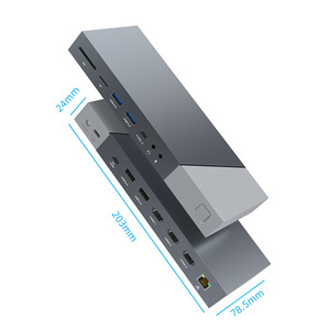 New đa cổng 16 trong 1 USB 3.0 HUB Splitter Triple HDTV Màn hình 4K/30Hz loại C ALT chế độ Docking Station - Product Image 1