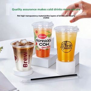 Vasos Desechables Personalizados de PET para Bebidas Frías, Calibre 98/95/90 mm, Gruesos, Altamente Transparentes, para Té con Leche, Jugos de Frutas y Otras Bebidas - Product Image 2