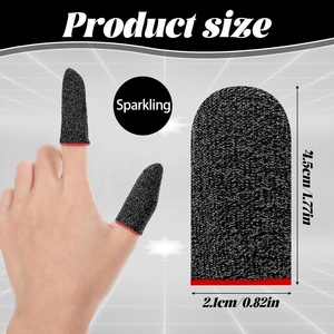 Fingertips Sweat-Proof Touch Screen Thumb Gloves Silver Fiber Non-slip Sensitive Mobile Touch Sleeves for PUBG Mobile Gaming - Product Image 5