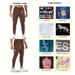 OEM กางเกงสเวตเตอร์วิ่งสำหรับผู้ชายกางเกงผ้าฝ้ายสำหรับออกกำลังกายฟิตเนสในยิมกางเกงรัดรูปแฟชั่นลำลองสำหรับผู้ชาย - Product Image 3