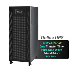 CWUPS yüksek kapasiteli 30 40 60 80 KVA 380V 3 faz çevrimiçi UPS 480 VAC güç kaynağı ile harici pil