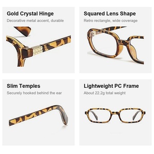 Lunettes de soleil Sunray à monture carrée mini, style Euro Zone Atlantique, look raffiné, pour la caméra, la rue et les longues journées - Product Image 4