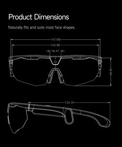 Lunettes de sécurité d'extérieur W640, appel, musique, vidéo, photographie, enregistrement, verres non transparents, anti-lumière forte, lunettes intelligentes AI - Product Image 5