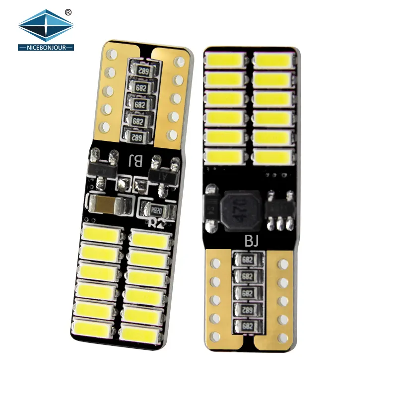 Auto Verlichting Interieur Gloeilamp 4014 24SMD T10 W5W 194 Led Canbus