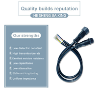 Connecteur de câble étanche en nylon M13 personnalisé IP67 à montage sur panneau, mâle/femelle, 2-6 cœurs, pour automobile/audio/LED