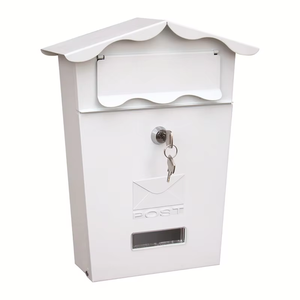 Cassetta Postale Professionale da Esterno <span class=keywords><strong>in</strong></span> Metallo Zincato <span class=keywords><strong>Bianco</strong></span> per Giardino - <span class=keywords><strong>Norma</strong></span> per Interni ed Esterni - Product Image 4