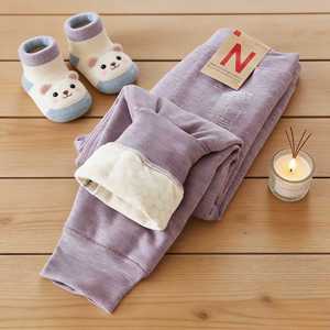 Nouveaux pantalons thermiques à trois couches en PU pour garçons et filles, leggings d'automne et d'hiver pour la chaleur - Product Image 2