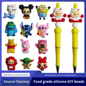 Nouvelles perles <span class=keywords><strong>en</strong></span> époxy <span class=keywords><strong>3D</strong></span> stéréoscopiques à motif dessin animé transfrontalier, perles lâches DIY, accessoires, vente <span class=keywords><strong>en</strong></span> gros d'usine - Product Image 3