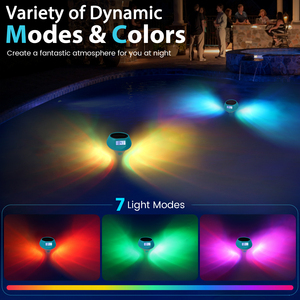 Luz LED RGB Sumergible IP68 para Piscina, Decoración Flotante, Termómetros para Piscina, Luz Inalámbrica - Product Image 2