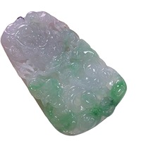 Pendentif de luxe en jadeite de Birmanie de qualité A, ancien matériau naturel, avec un lustre vert, sculpture de dragon vert