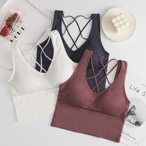 Nouveau Soutien-gorge <span class=keywords><strong>Crop</strong></span> <span class=keywords><strong>Top</strong></span> Femme Sexy Sans Bretelles Sans Fil Sans Couture <span class=keywords><strong>Dos</strong></span> <span class=keywords><strong>Nu</strong></span> avec Coussinets Bralette Débardeur Gilet Féminin - Product Image 3