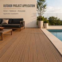 Revêtement de terrasse en composite bois-plastique (WPC) en gros, imperméable et antidérapant, pour jardin, patio et balcon