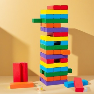 Tùy Chỉnh Phim Hoạt Hình Màu Sáng Tạo Bất Thường Giác Ngộ Đồ Chơi Hình Dạng Xếp Chồng Sinh Thái Thân Thiện Bằng Gỗ Đồ Chơi Xây Dựng Khối Thiết Lập - Product Image 5