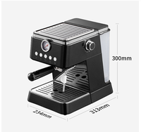 Machine à expresso automatique HY 20 bars avec distributeur de lait, machine à café en acier inoxydable avec réservoir d'eau amovible de 50 oz