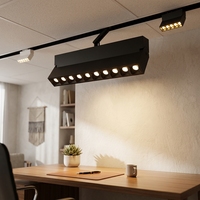 Système d'éclairage sur rail magnétique pliable 12W en aluminium avec design contemporain, spot LED linéaire pour la maison et le bureau