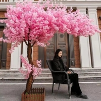 Arbre à fleurs artificiel rose de 400 cm, cerisier en fleurs, décoration pour mariage, Noël, Nouvel An, Pâques - Fabriqué en plastique et fibre de verre, marque HG