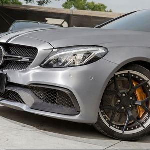2015UP Mercedes W205 C63 AMG Carbon Fiber Front Bumper Lip <b>Splitter</b> Fins New Condition - Product Image 2