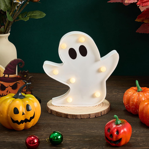 Lampada a LED a forma <span class=keywords><strong>di</strong></span> fantasma per <span class=keywords><strong>Halloween</strong></span>, luce bianca a LED a forma <span class=keywords><strong>di</strong></span> fantasma, lampada da tavolo autoportante, luce decorativa per mensola, mensola del caminetto, <span class=keywords><strong>decorazioni</strong></span> per feste in casa - Product Image 2