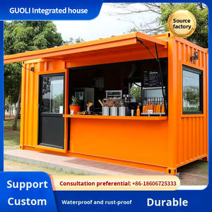 Casas Contêiner de Aço Modernas e da Moda, Lojas em Contêiner Habitáveis à Prova d'Água, Lojas Móveis de Chá com Leite e Café, Pontos Turísticos Personalizados - Product Image 5