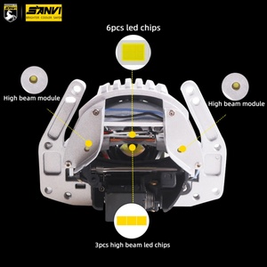 Sanvi New Arrival 3 Inch Led Projector Lens Headlight with Dual Lens 140w 6000k Aftermarket Automotive Headlight Projector Lens - Product Image 5