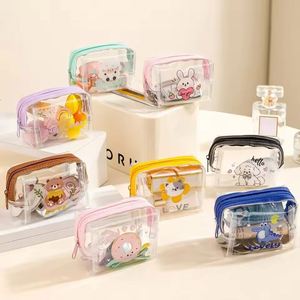 Cute Cartoon Animal Transparent PVC <b>Coin</b> Purse Kids Mini Portable Earphones Data Cable Organizer Women's Waterproof Makeup <b>Bag</b> - Product Image 4