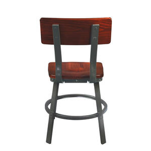 เก้าอี้ข้างและโต๊ะรับประทานอาหารแบบอุตสาหกรรมโบราณแบบชนบทพร้อมด้วยไม้ป่าดั้งเดิมและเหล็กร้าง - Product Image 3