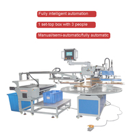 Máquina de prensa de calor de transferencia de sublimación automática Industrial 4 mesa de trabajo 40x60 carrusel neumático para camiseta nuevo diseño