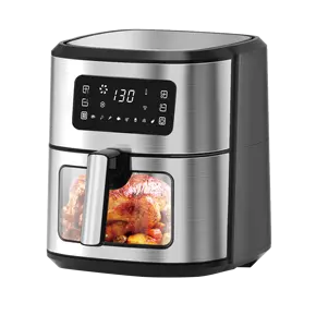 Nuovo elettrodomestico da cucina friggitrice elettrica digitale Touch Screen da 6 litri con Timer senza olio con cestello visivo
