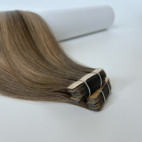 SDD Cool Tone Dimensional Brown Balayage Luxury Human Remy Hair Full End Tape en extensiones Entrega rápida MOQ bajo