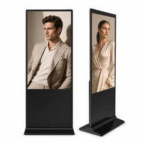 Écran d'affichage publicitaire vidéo LCD sur pied pour intérieur, 32/43/49/50 pouces, fonctionnement 24h/24 et 7j/7, écran tactile, signalisation numérique