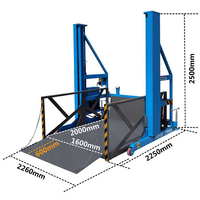Plateforme élévatrice mobile hydraulique à câble en acier galvanisé de 2000 kg avec table de 2x1,6 m pour le chargement et le déchargement