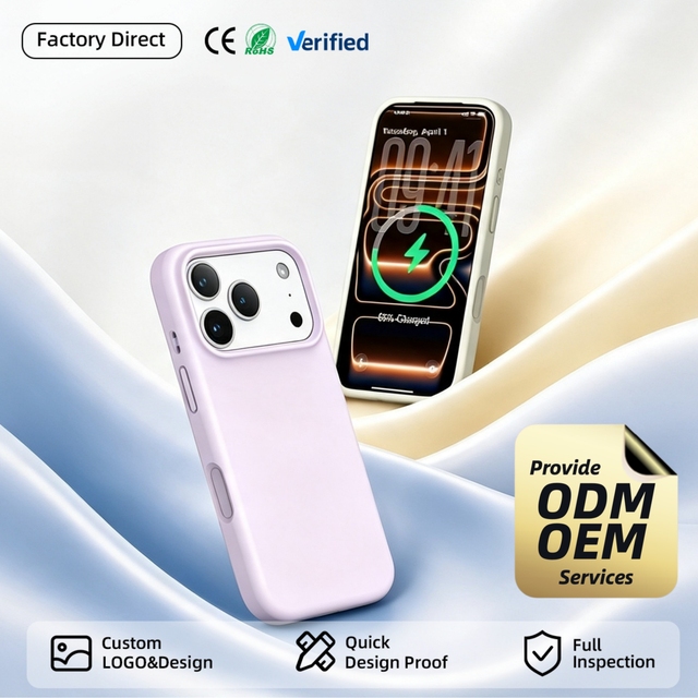 Anti-Static Coating Liquid Silicone Case Magnetic Soft Touch Alignment Custom Logo Shockproof Durable Case for iPhone 18 Pro Max