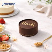 Emballage cylindrique en papier kraft de luxe personnalisé pour pâtisserie, avec insert anti-graisse, boîte à gâteau basque en carton alimentaire