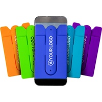 Tarjetero de Silicona con Logotipo Personalizado, Cartera para Teléfono con Soporte, Soporte de Silicona para Teléfono Celular, Cartera con Tarjetero