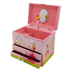 Caja Musical para Joyas Jakos con 2 Cajones y un Precioso Diseño <span class=keywords><strong>de</strong></span> Princesa - Ideal para Regalo <span class=keywords><strong>de</strong></span> Cumpleaños, Navidad y Festividades para Niñas - Product Image 1