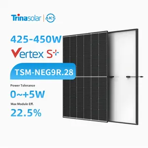 โมดูลระบบพลังงานแสงอาทิตย์ Trina 425W 430W 435W 440W 445W 450W บ้านทำระบบแผงเซลล์แสงอาทิตย์โมดูลโซลาร์เซลล์และแผงโซลาร์เซลล์