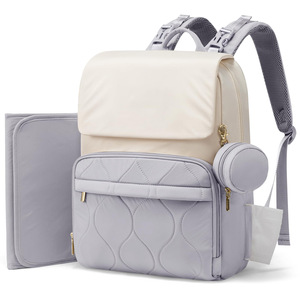 PLAYMAX Custom Durable Polyester Water Resistant <b>Large</b> Capacity Fashion Diaper Backpack Baby Travel Zipper Closure <b>Changing</b> - Product Image 1
