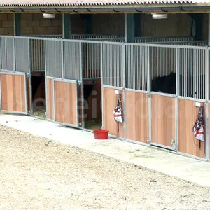 12ft Standard Size Bamboo Pine High Quality Durable Horse Stable Stall With Steel Frame