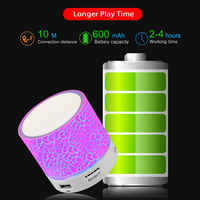 Extérieur Portable A9 Sans Fil Stéréo LED Haut-parleurs RGB Éclairage Mini 5W Sortie Audio Étanche avec Microphone Vente en Gros