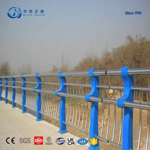 Высококачественный стальной защитный барьер Q235 Сертифицированный мостовой ограждение, Оцинкованное + порошковое покрытие, класс инженера - Product Image 5