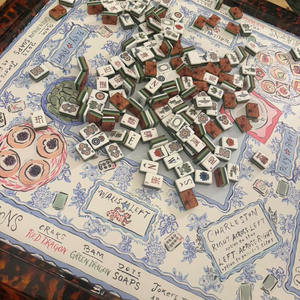 Tapis de <span class=keywords><strong>jeu</strong></span> de mahjong moderne en cuir pliable sur mesure 31,5x31,5 pouces, épaisseur 2 mm, imperméable, silencieux, antidérapant en caoutchouc - Product Image 5