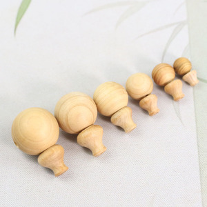 Wood <b>Beads</b> Round Loose <b>Beads</b> For Jewelry Making Three Way Cypress Wood 10mm 15mm 20mm 25mm 30mm Polished Handmade DIY - Product Image 2