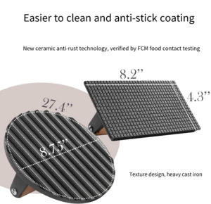 Venta al por mayor de hierro fundido de alta resistencia Urger prensa de tocino triturado carne prensada bistec <span class=keywords><strong>Hamburguesa</strong></span> con mango de madera - Product Image 3