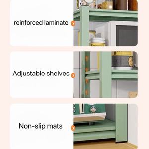Estante de almacenamiento de cocina ajustable de metal con ganchos <span class=keywords><strong>para</strong></span> tablero perforado, organizador de utensilios de cocina <span class=keywords><strong>para</strong></span> horno <span class=keywords><strong>microondas</strong></span>, estantería <span class=keywords><strong>para</strong></span> muebles de cocina - Product Image 5