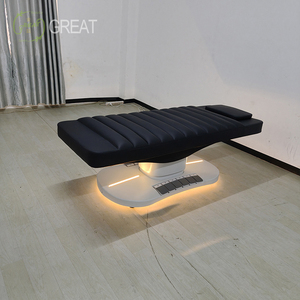 Equipo de Salón de Belleza de Lujo, Muebles Dorados para <span class=keywords><strong>Spa</strong></span>, Juego de Camillas de Masaje Curvas Modernas, Camilla Facial para Extensión de Pestañas, Clínicas de Belleza, 3 Motores, Plegable - Product Image 5