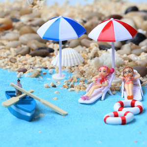 Simulated Mini Beach Umbrella <b>Miniatures</b> Craft for Seabeach Landscape Decorations Tiny Parasol Desktop Ornaments DIY Accessories - Product Image 4